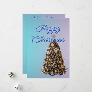 Cartes Pour Fêtes Annuelles Vœu de Noël avec un bel arbre