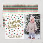 Cartes Pour Fêtes Annuelles Vœux chaleureux (Devant / Derrière)