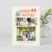 Cartes Pour Fêtes Annuelles Vœux chaleureux (Debout devant)