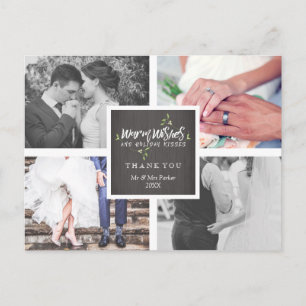 Cartes Pour Fêtes Annuelles Voeux chaleureux Baisers de fêtes   Gui Merci