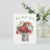 Cartes Pour Fêtes Annuelles Vœux chaleureux d'hiver (Debout devant)