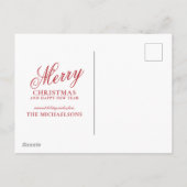 Cartes Pour Fêtes Annuelles Vœux chaleureux d'hiver (Dos)