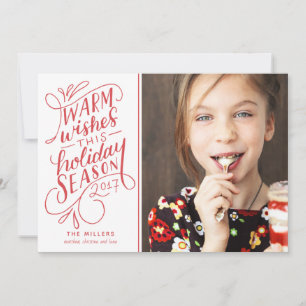Cartes Pour Fêtes Annuelles Vœux chaleureux pour les Fêtes Lettre manuscrite 1