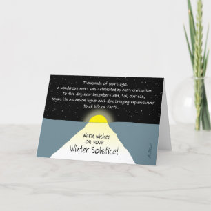 Cartes Pour Fêtes Annuelles Vœux chaleureux pour votre solstice d'hiver ! -