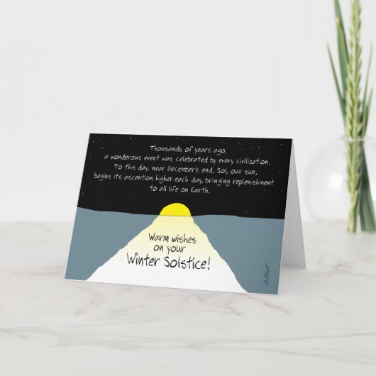 Cartes Pour Fêtes Annuelles Vœux chaleureux pour votre solstice d'hiver ! (Devant)