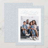 Cartes Pour Fêtes Annuelles Vœux chaleureux une photo cadre simple flurry de n (Devant / Derrière)