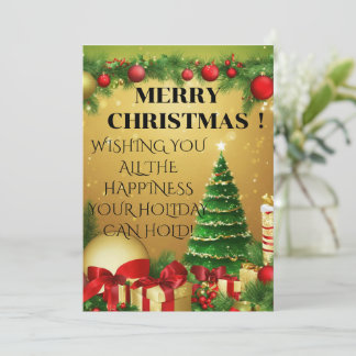 Cartes Pour Fêtes Annuelles "Voeux chauds pour un Noël joyeux !"