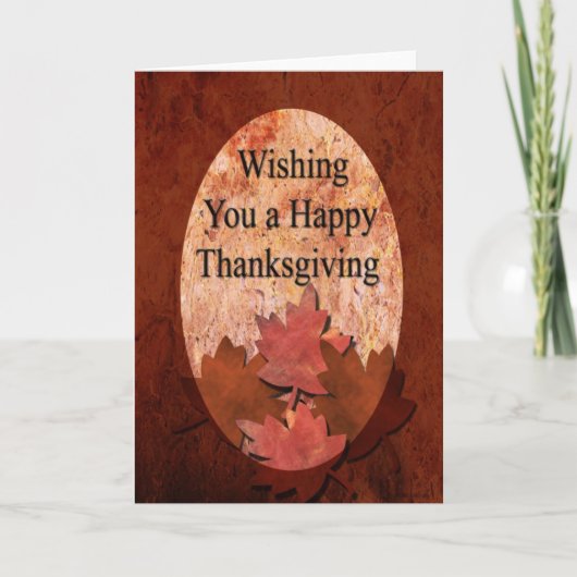 Cartes Pour Fêtes Annuelles Voeux d'action de grâces (Devant)