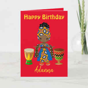 Cartes Pour Fêtes Annuelles Voeux d'anniversaire africains 