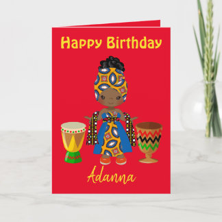 Cartes Pour Fêtes Annuelles Voeux d'anniversaire africains