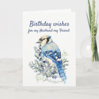 Voeux d'anniversaire avec Bluejay Husband ami