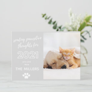 Cartes Pour Fêtes Annuelles vœux de bonne année 2021 pensées positives drôle d