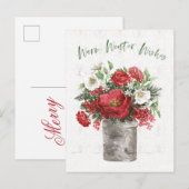 Cartes Pour Fêtes Annuelles Vœux de Chaud Hiver (Devant / Derrière)