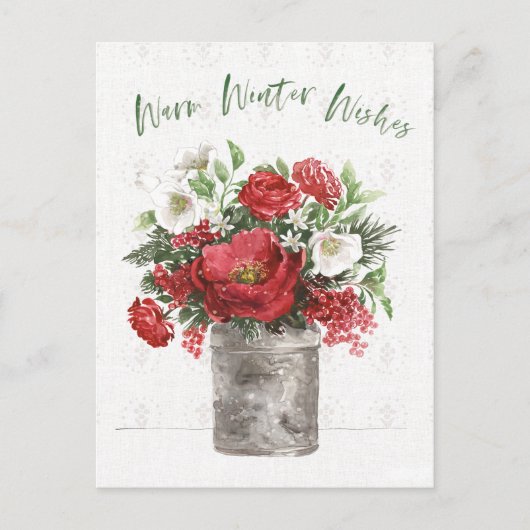 Cartes Pour Fêtes Annuelles Vœux de Chaud Hiver (Devant)