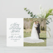 Cartes Pour Fêtes Annuelles Vœux de fêtes de M. et Mme nouvellement mariés (Debout devant)