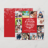 Cartes Pour Fêtes Annuelles Vœux de Fêtes Revue annuelle en collage photo (Devant / Derrière)