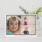 Cartes Pour Fêtes Annuelles Vœux de fêtes x3 (Debout devant)