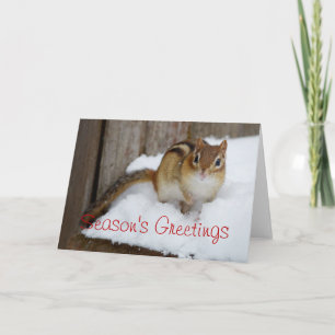 Cartes Pour Fêtes Annuelles Vœux de fin d'année pour le petit tamia dans la ne