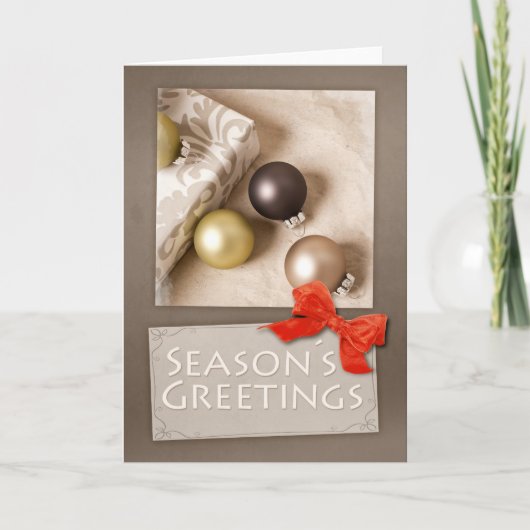 Cartes Pour Fêtes Annuelles Vœux de la saison (Devant)