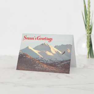 Cartes Pour Fêtes Annuelles Vœux de la saison - Aigle d'hiver