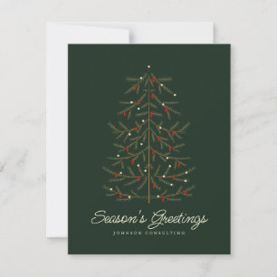 Cartes Pour Fêtes Annuelles Vœux de la saison Arbre de Noël Simple Moderne