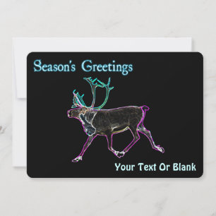 Cartes Pour Fêtes Annuelles Vœux de la saison - Caribou électrique