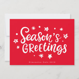 Cartes Pour Fêtes Annuelles Vœux de la saison en texte blanc