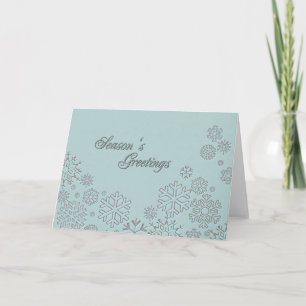 Cartes Pour Fêtes Annuelles Vœux de la saison - flocons de neige