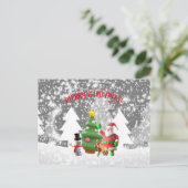 Cartes Pour Fêtes Annuelles Vœux de Noël (Debout devant)