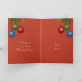 Cartes Pour Fêtes Annuelles Voeux de Noël (Intérieur)