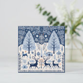 Cartes Pour Fêtes Annuelles Vœux de Noël (Debout devant)