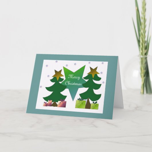 Cartes Pour Fêtes Annuelles Voeux de Noël (Devant)