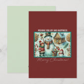 Cartes Pour Fêtes Annuelles Voeux de Noël (Devant / Derrière)