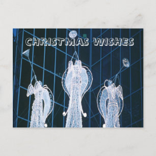 Cartes Pour Fêtes Annuelles Voeux de Noël, anges en haut