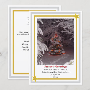 Cartes Pour Fêtes Annuelles Vœux de Noël arbre de Noël INSÉRER PHOTO