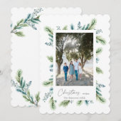 Cartes Pour Fêtes Annuelles voeux de Noël Boho Spruce et Fir (Devant / Derrière)