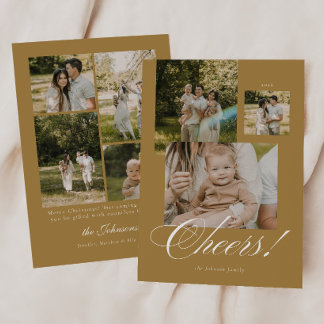 Cartes Pour Fêtes Annuelles Vœux de Noël de script moderne 7 Photos