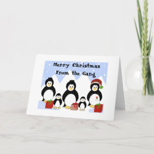 Cartes Pour Fêtes Annuelles Vœux de Noël du Gang des Pingouins