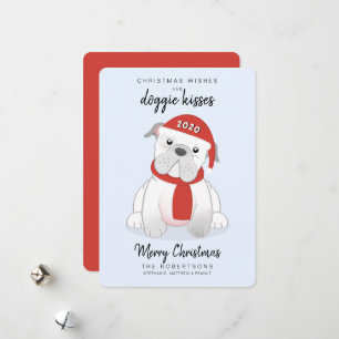 Cartes Pour Fêtes Annuelles Voeux de Noël et Baisers de Doggie 2020