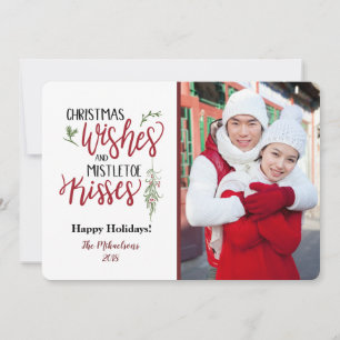 Cartes Pour Fêtes Annuelles Voeux de Noël et bisous de mélèze