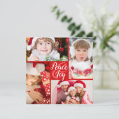 Cartes Pour Fêtes Annuelles Vœux de Noël et de joie de fin d'année (Debout devant)