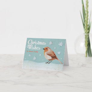 Cartes Pour Fêtes Annuelles Voeux de Noël vintage d'un Robin