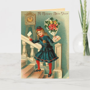 Cartes Pour Fêtes Annuelles Vœux de Nouvel An Vintage
