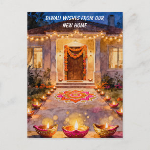 Cartes Pour Fêtes Annuelles Vœux de nouvelle maison pour Diwali