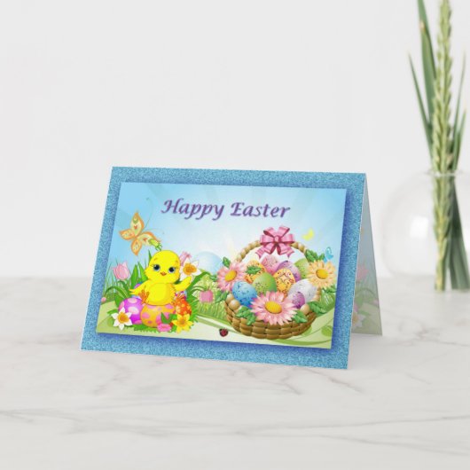 Cartes Pour Fêtes Annuelles Voeux de Pâques (Devant)