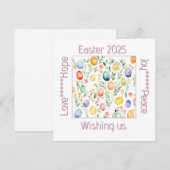 Cartes Pour Fêtes Annuelles Vœux de Pâques (Devant / Derrière)