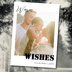 Cartes Pour Fêtes Annuelles Vœux de plage chaleureux Deux plage Famille Photo