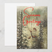 Cartes Pour Fêtes Annuelles Vœux de saison et Joyeux Noël (Devant / Derrière)