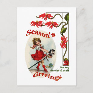 Cartes Pour Fêtes Annuelles Vœux de saison pour dentiste et personnel Fille vi