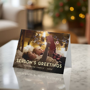 Cartes Pour Fêtes Annuelles Vœux de saison Typographie moderne simple